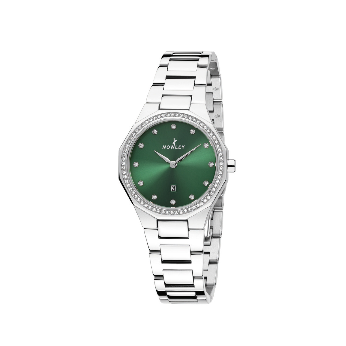 NOWLEY Ladies Watch 8.0069.0.6 Prisma Green Dial with CZ Ladies Ladies Fashion Watch Designer Watches For Women Watches For women Nowley Ladies Prisma Watch